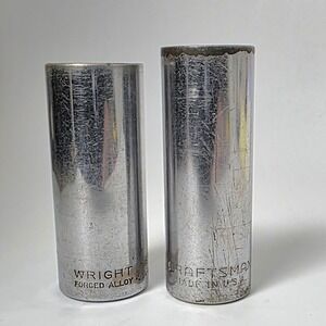 Used Chrome Deep Sockets 2 Sizes *See Pics For List #984
